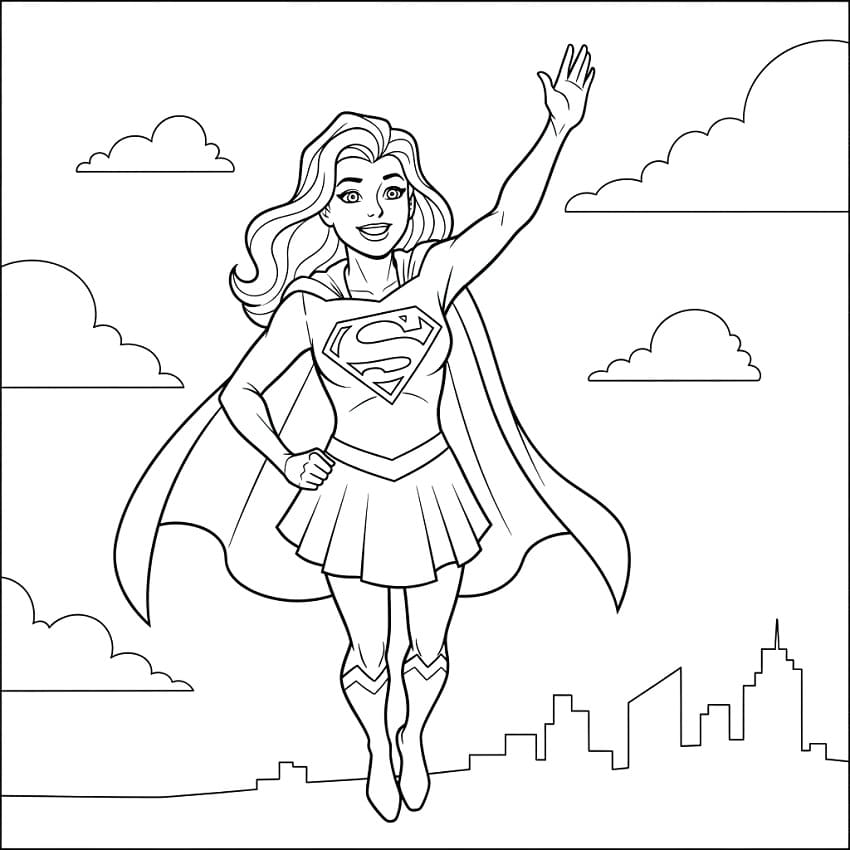 Målarbild Supergirl för Barn