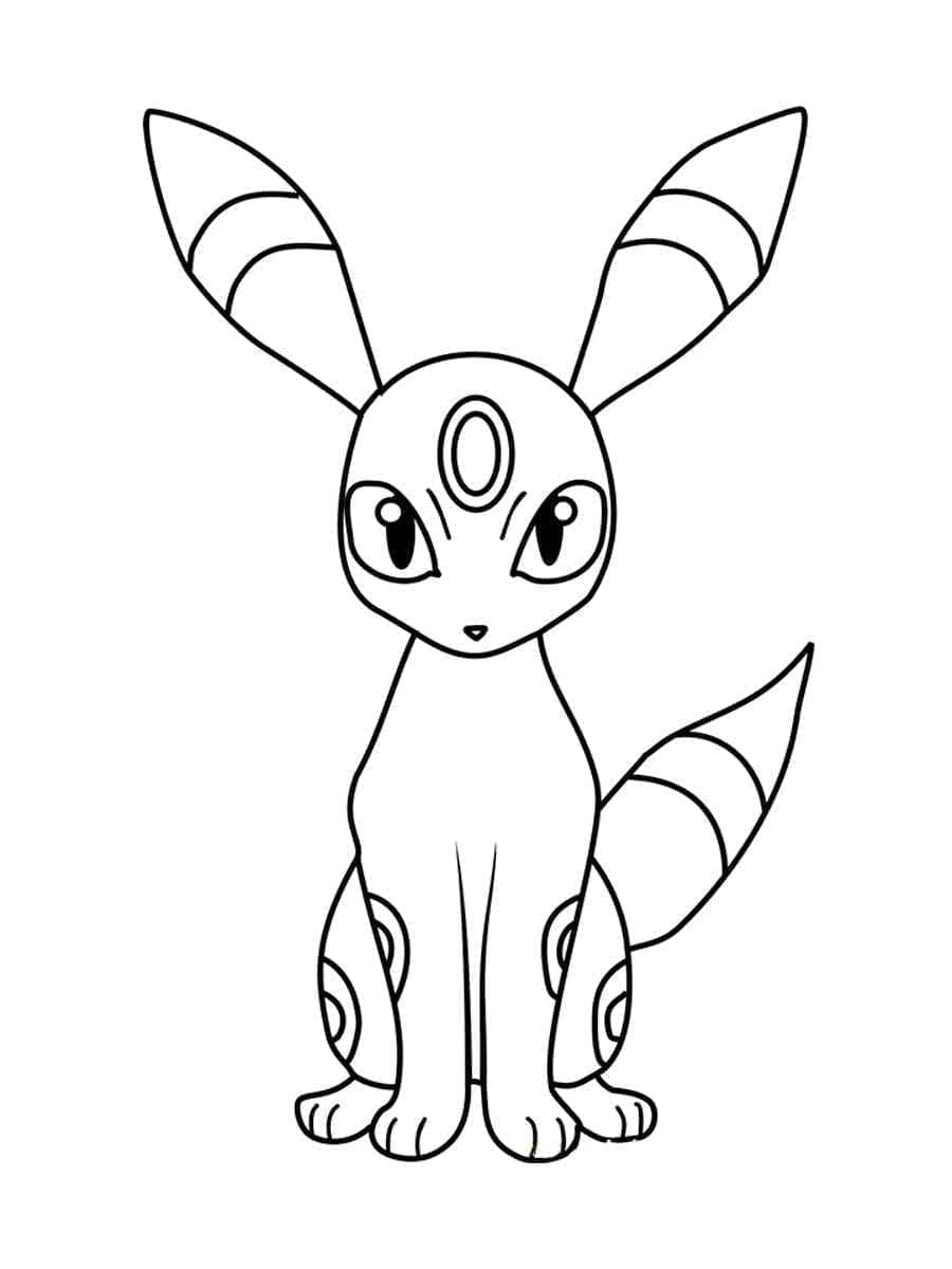 Målarbild Umbreon Utskrivbar