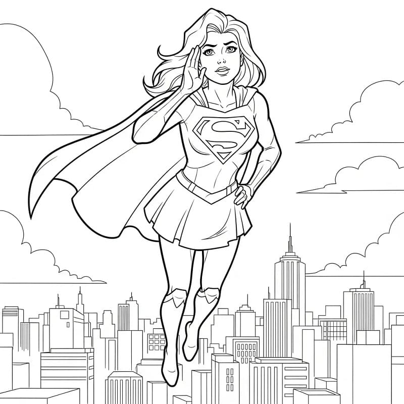 Målarbild Underbar Supergirl