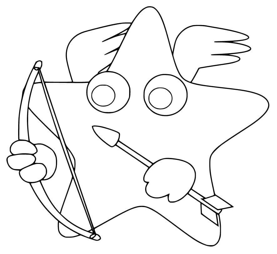 Målarbild Utskrivbar Cupid för Barn