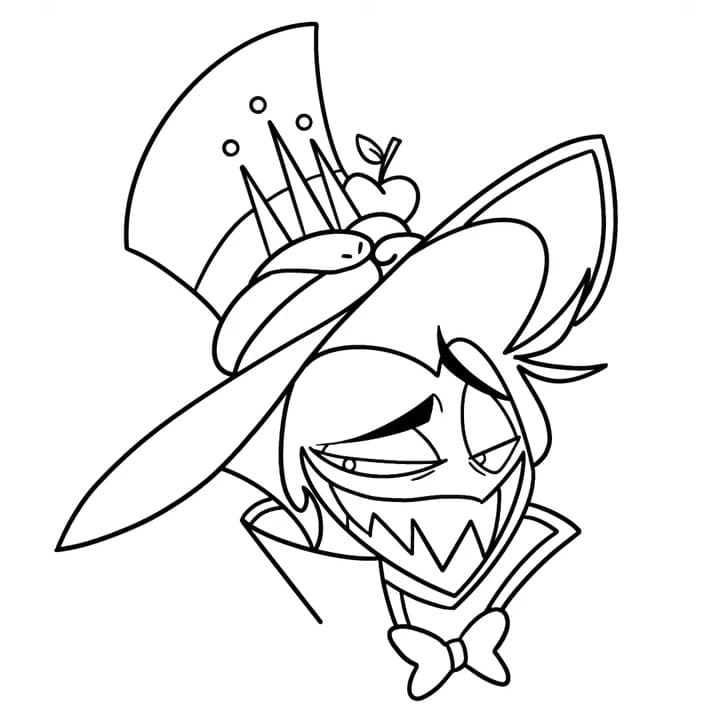 Målarbild Utskrivbar Hazbin Hotel för Barn