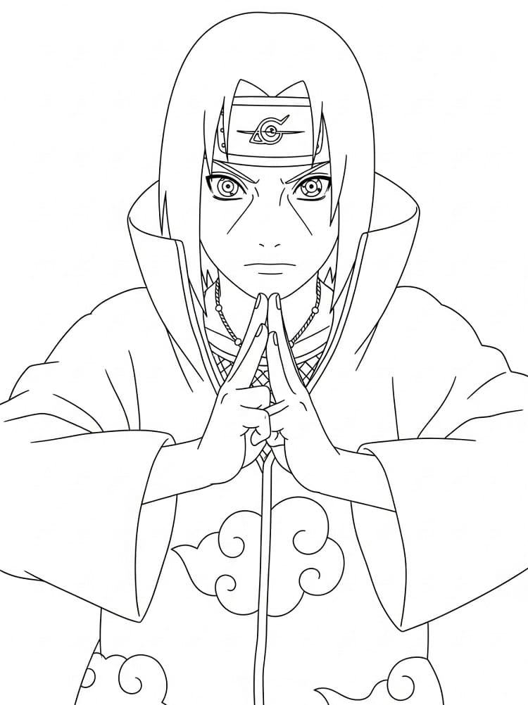 Målarbild Utskrivbar Itachi för Barn