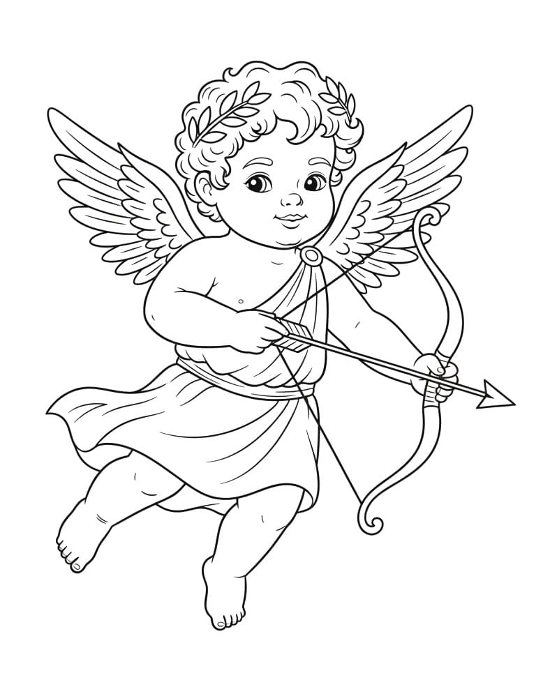 Målarbild Vacker Cupid
