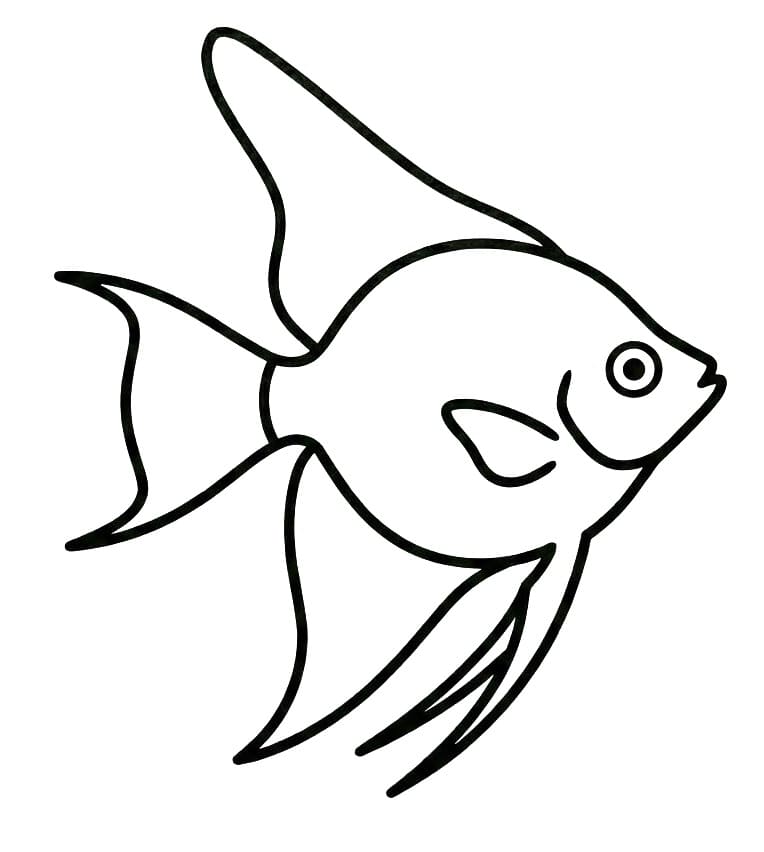 Målarbild Väldigt söt ängelfisk