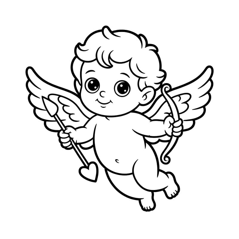 Målarbild Vänlig Cupid