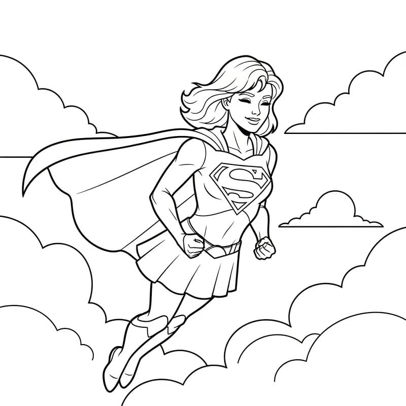 Målarbild Vänlig Supergirl