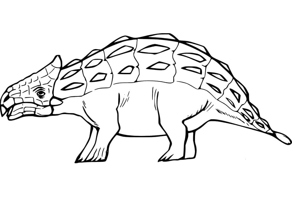 Målarbild Ankylosaurus Gratis Utskrivbar