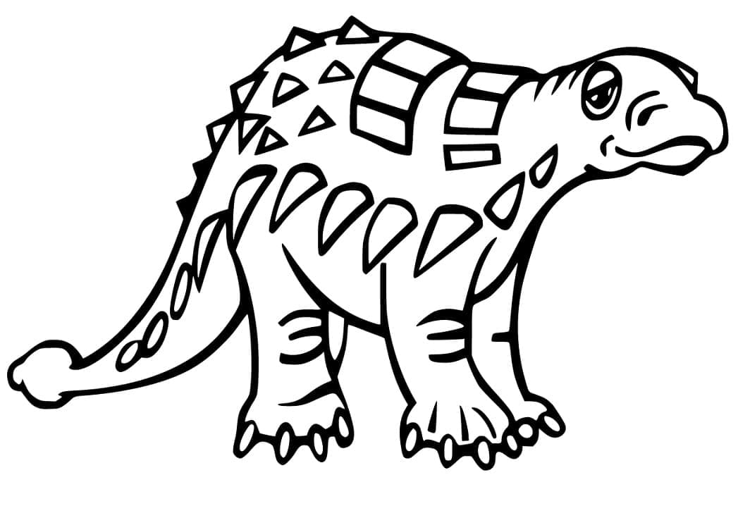 Målarbild Ankylosaurus Utskrivbar