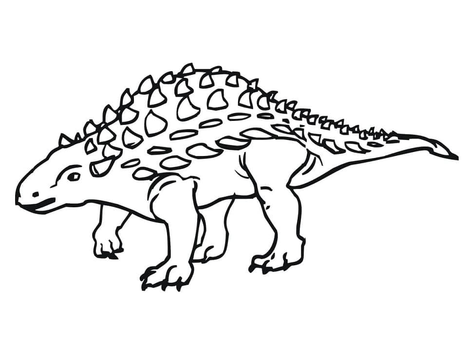 Målarbild Ankylosaurus-dinosaurie