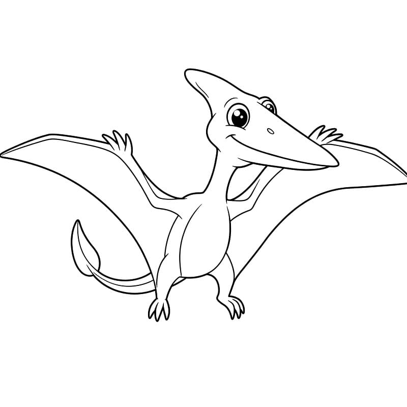 Målarbild Bedårande Pterodactyl