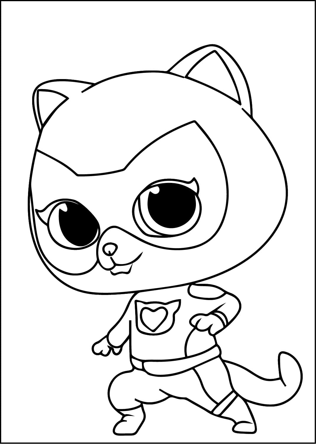 Målarbild Bitsy Superkattungar