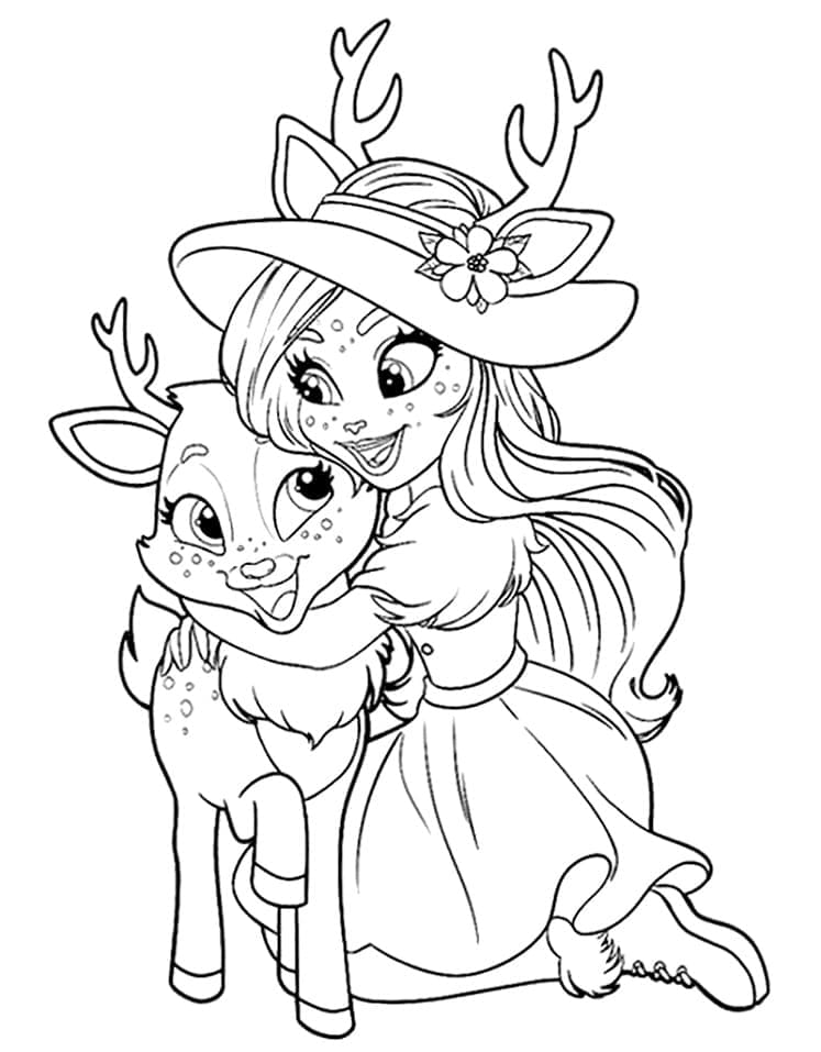 Målarbild Danessa och Sprint från Enchantimals