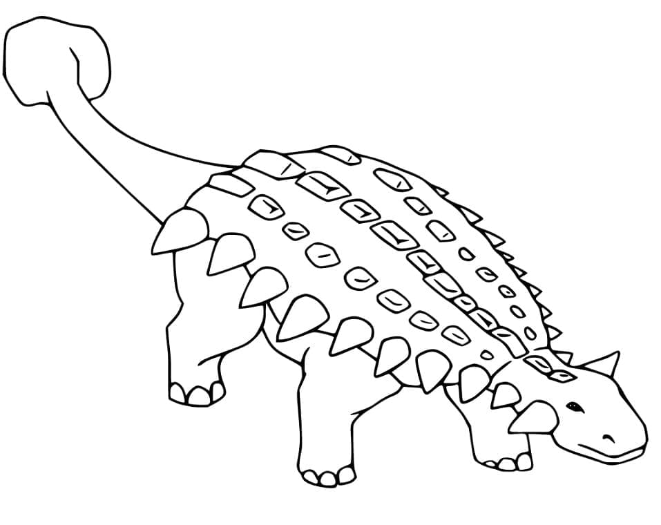 Målarbild En Ankylosaurus