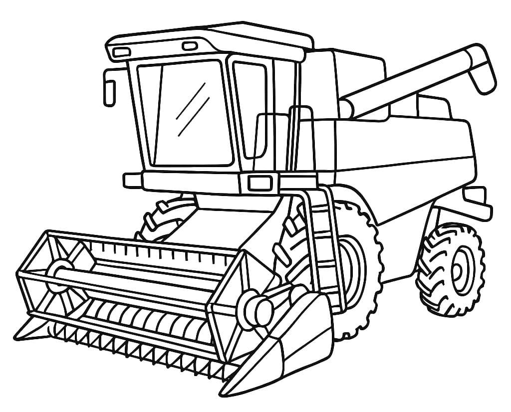 Målarbild En Skördetröska