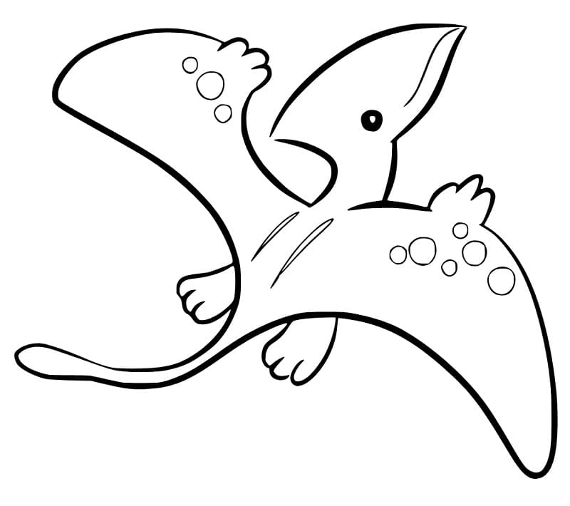 Målarbild En liten pterodactyl