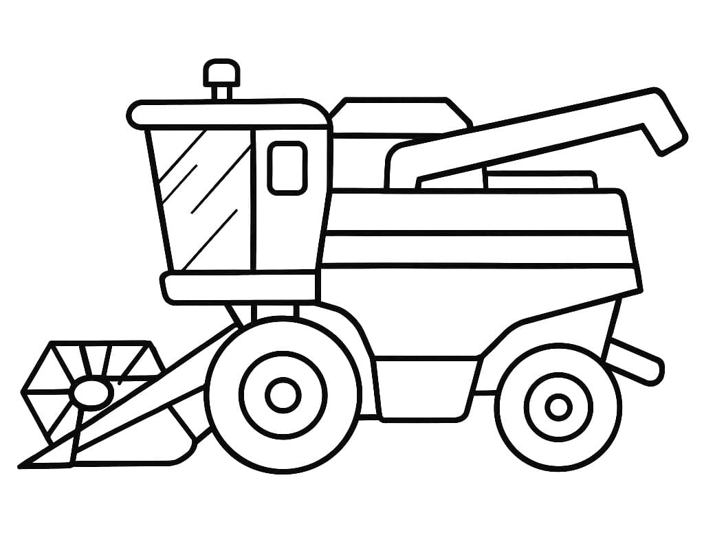 Målarbild Enkel Skördetröska