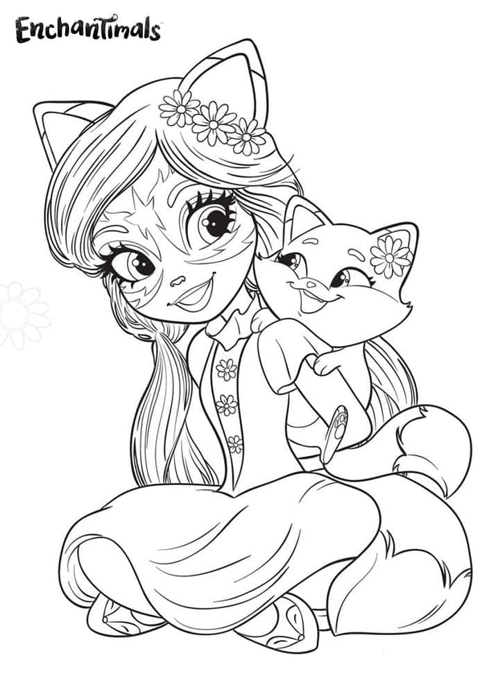 Målarbild Felicity och Flick från Enchantimals