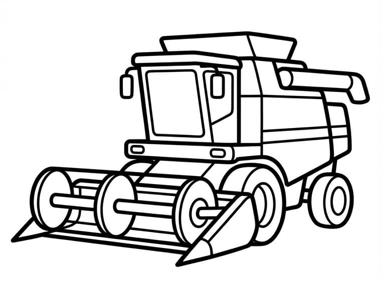 Målarbild Fin skördetröska