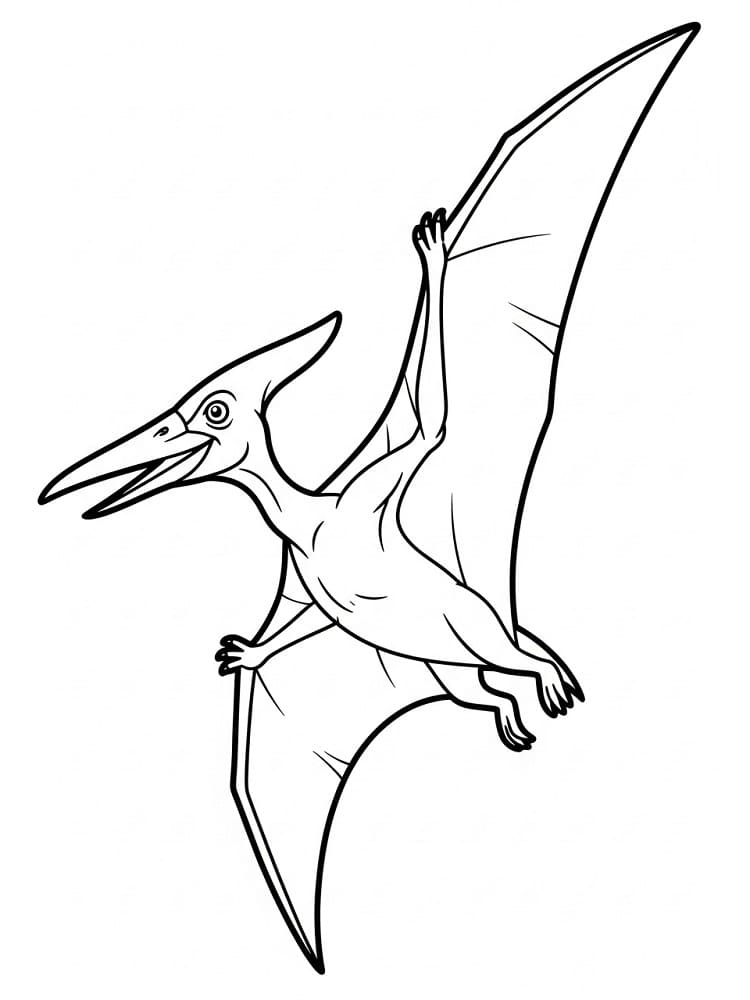 Målarbild Flygande pterodactyl