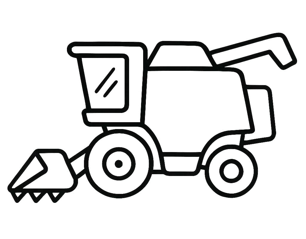 Målarbild Gratis Skördetröska