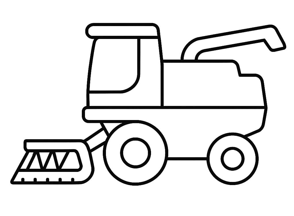 Målarbild Gratis Utskrivbar Skördetröska