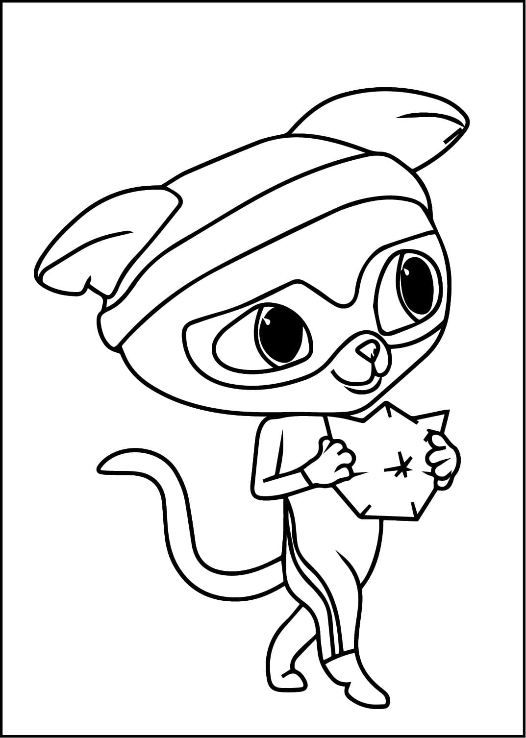 Målarbild Gratis Utskrivbar Superkattungar