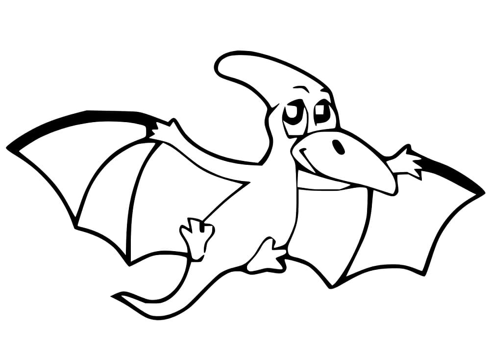 Målarbild Leende Pterodactyl