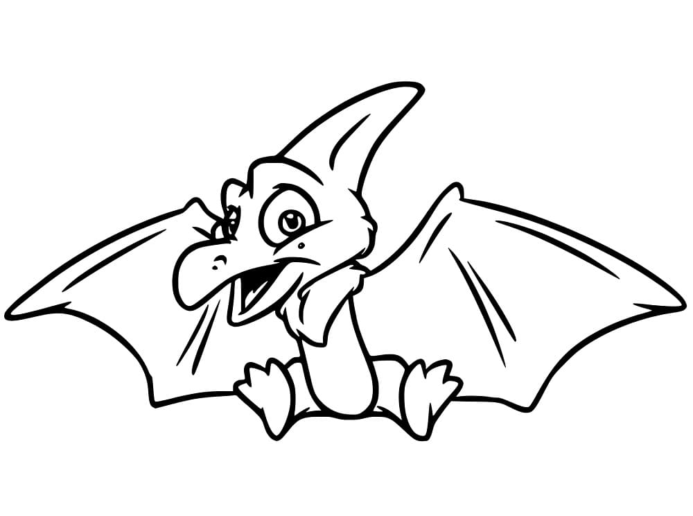 Målarbild Liten pterodactyl