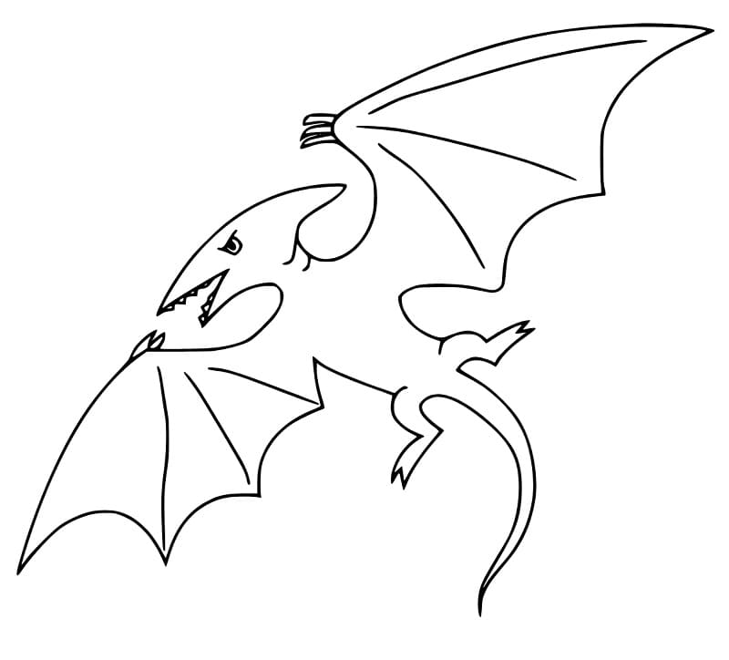 Målarbild Pterodactyl Gratis Utskrivbar