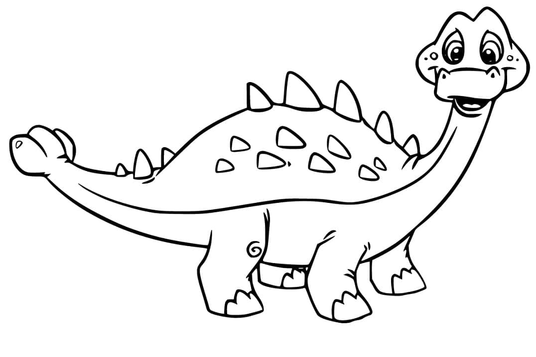 Målarbild Rolig Ankylosaurus