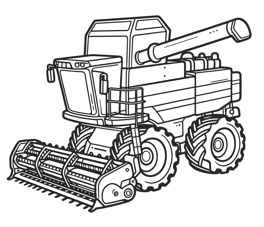 Målarbild Skördetröska 1