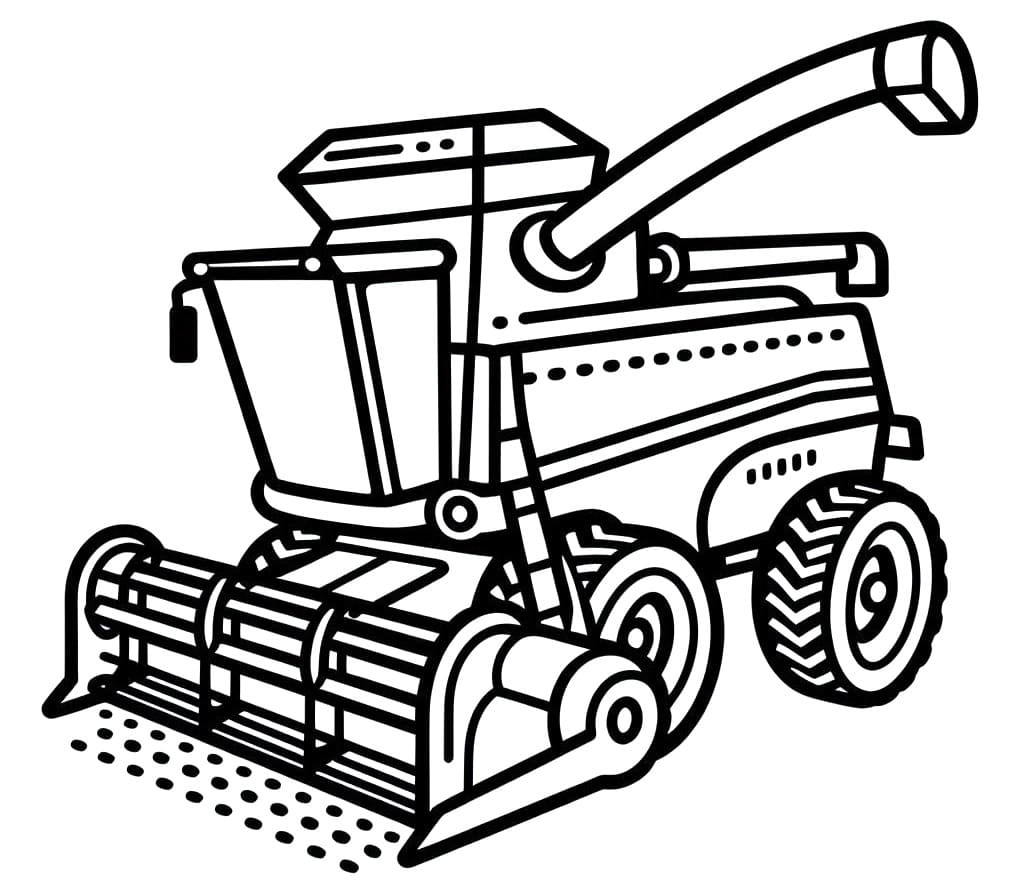 Målarbild Skördetröska 3