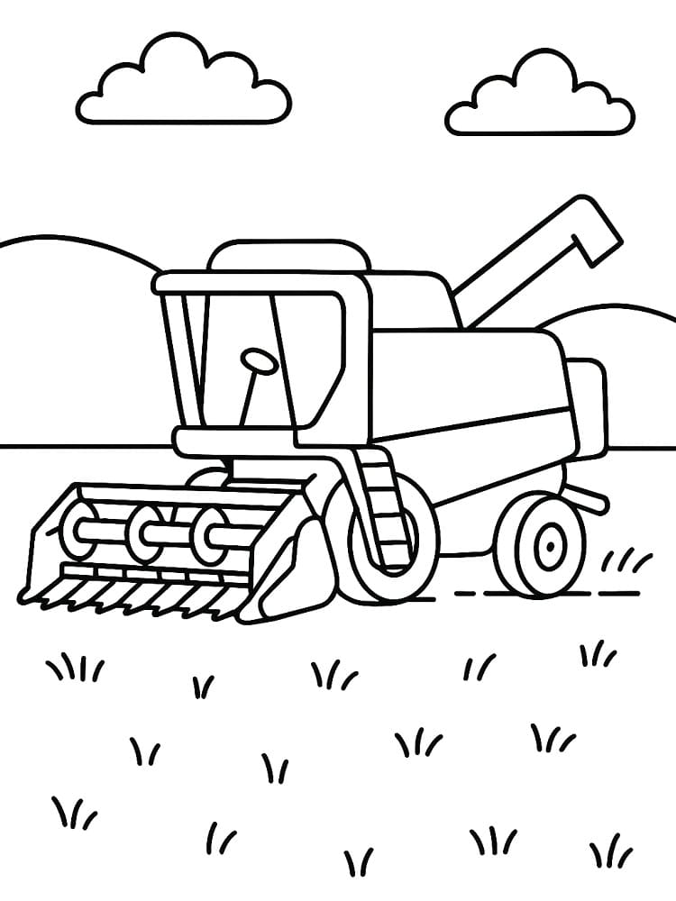 Målarbild Skördetröska för 1-åriga Barn