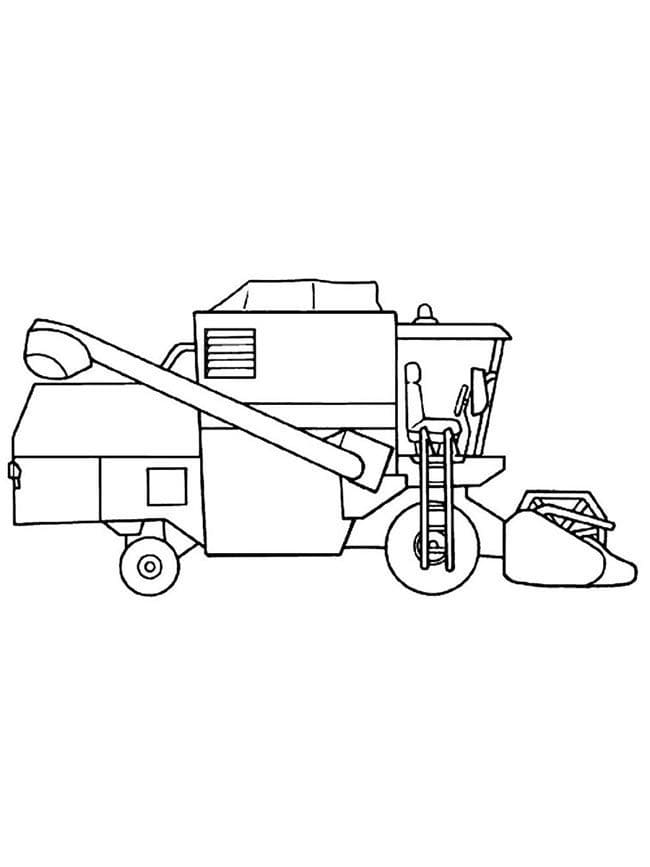 Målarbild Skördetröska för 4-åriga Barn