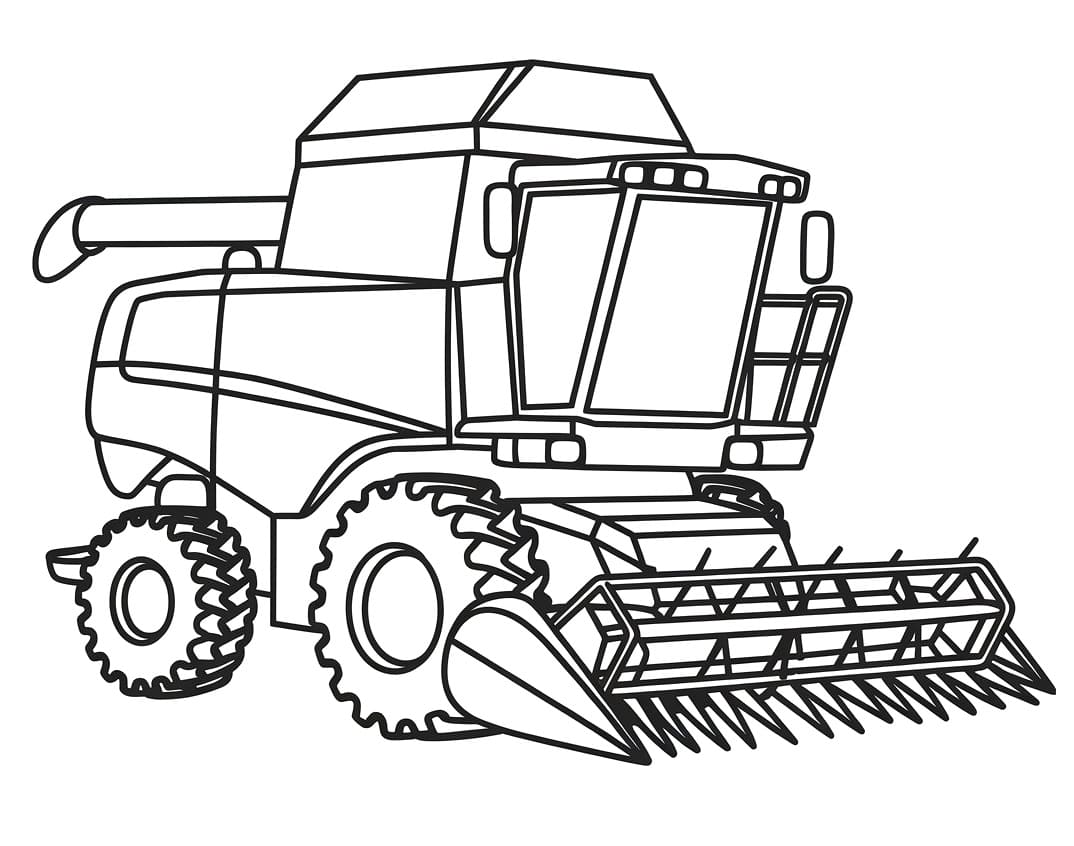 Målarbild Skördetröska för 6-åriga Barn