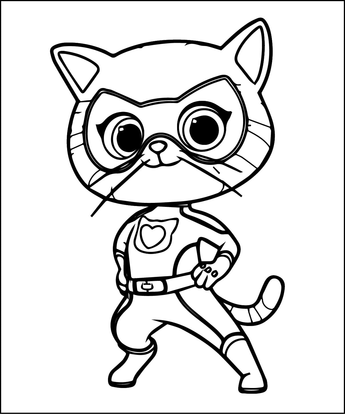 Målarbild Superkattungar Ginny