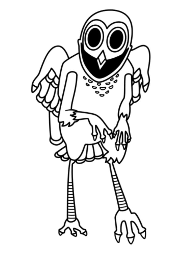 Målarbild Uggla från 99 Nätter i Skogen