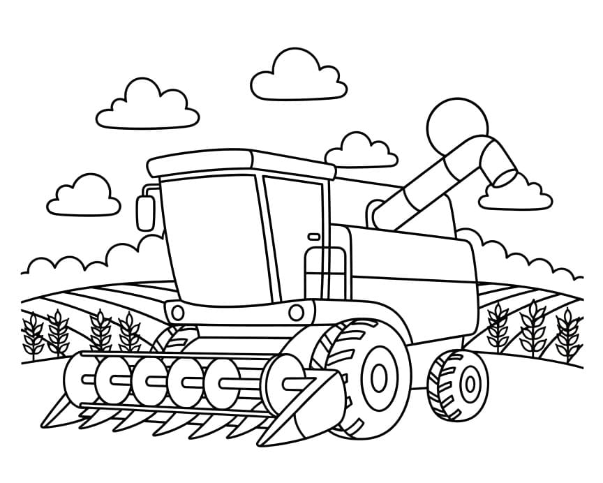Målarbilder Skördetröska