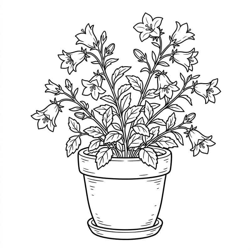 Målarbild Blomklockskruka