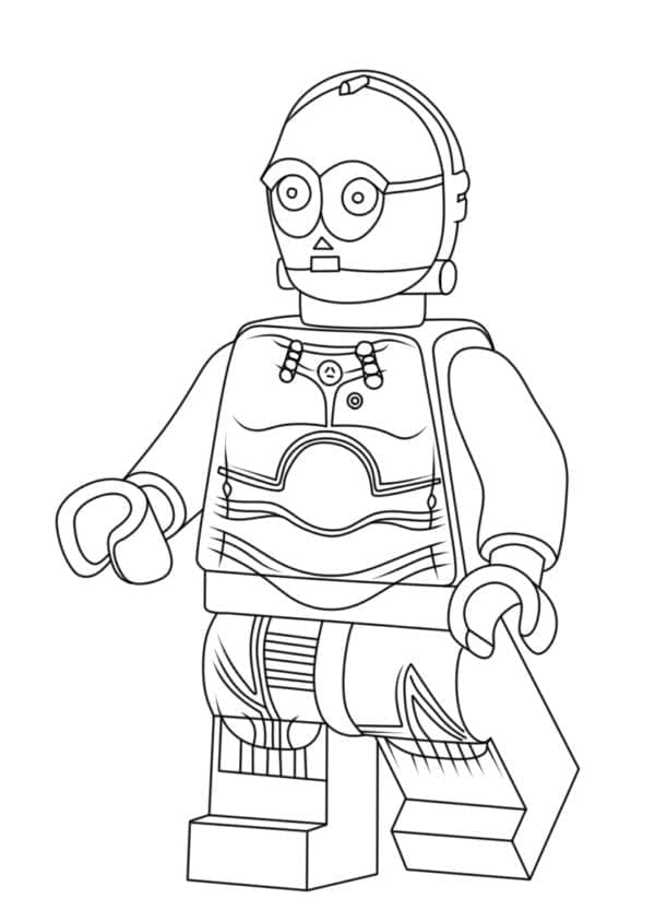 Målarbild C-3PO från Lego Star Wars