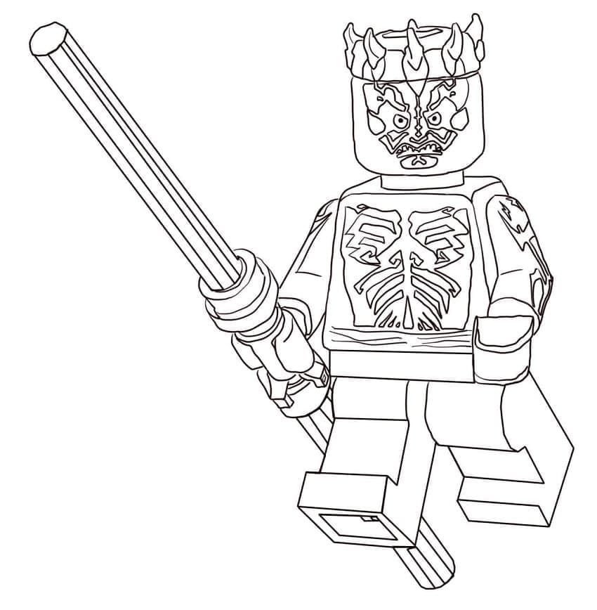 Målarbild Darth Maul från Lego Star Wars