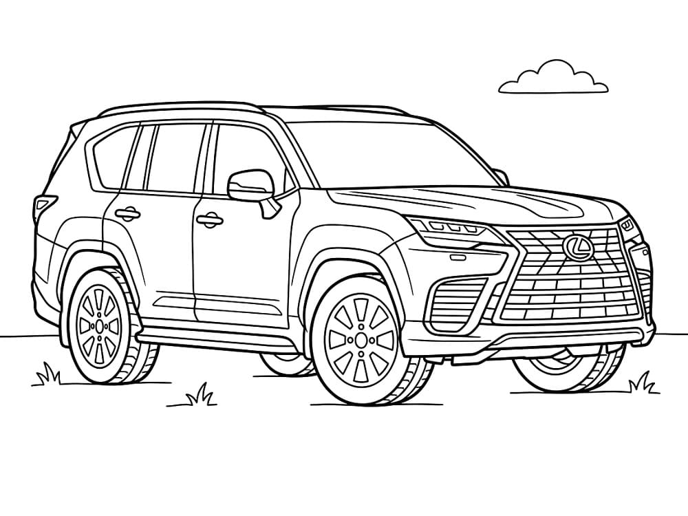 Målarbild En Fin Lexus-bil