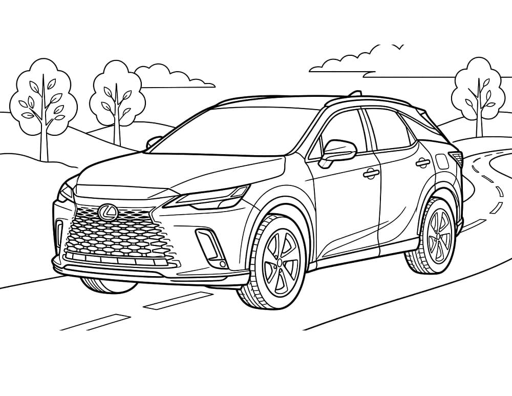 Målarbild En Lexus-bil