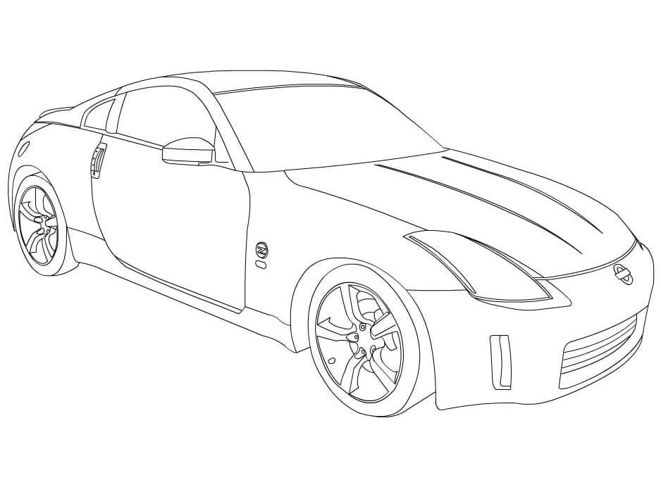 Målarbild En Nissan-bil