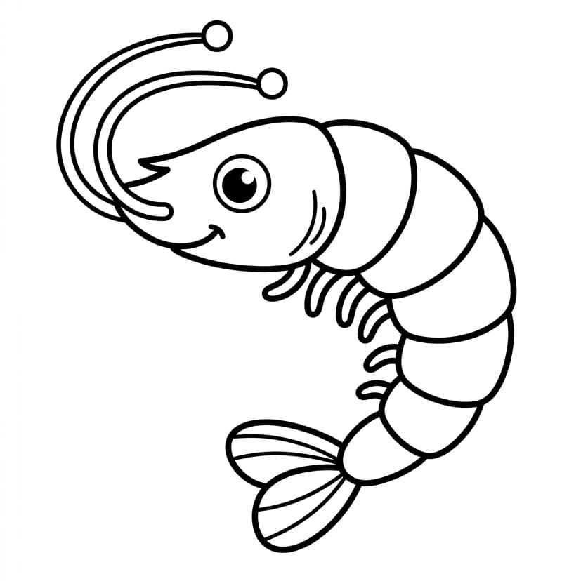 Målarbild En söt räka