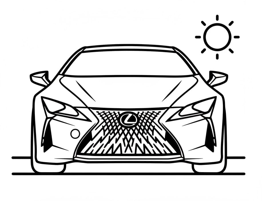 Målarbild Enkel Lexus-bil