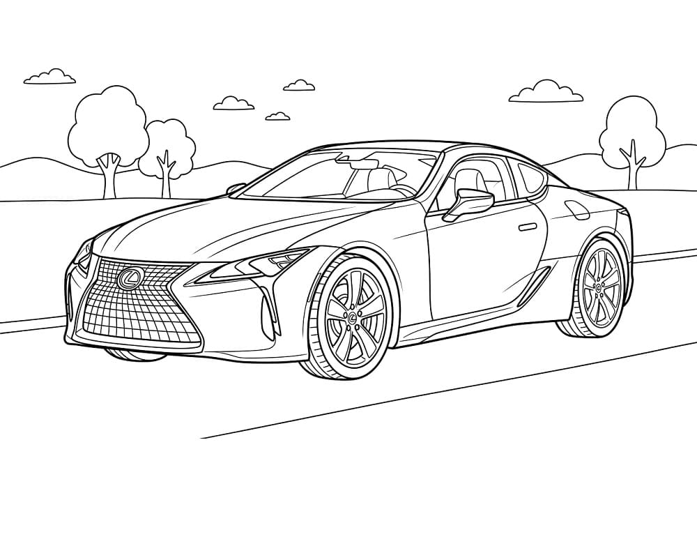 Målarbild Fantastisk Lexus-bil