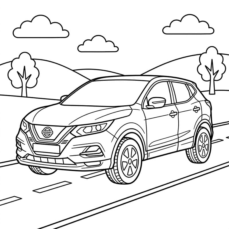 Målarbild Fantastisk Nissan-bil