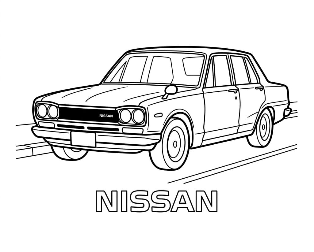 Målarbild Gammal Nissan