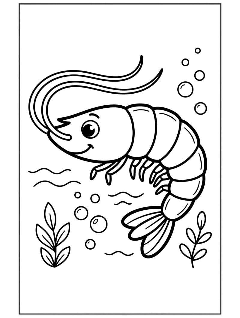 Målarbild Glad räka